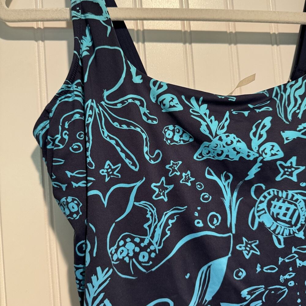 Lands End Ombré Under The Sea Tankini Swim Top Underwire Size 10 - Picture 3 of 7